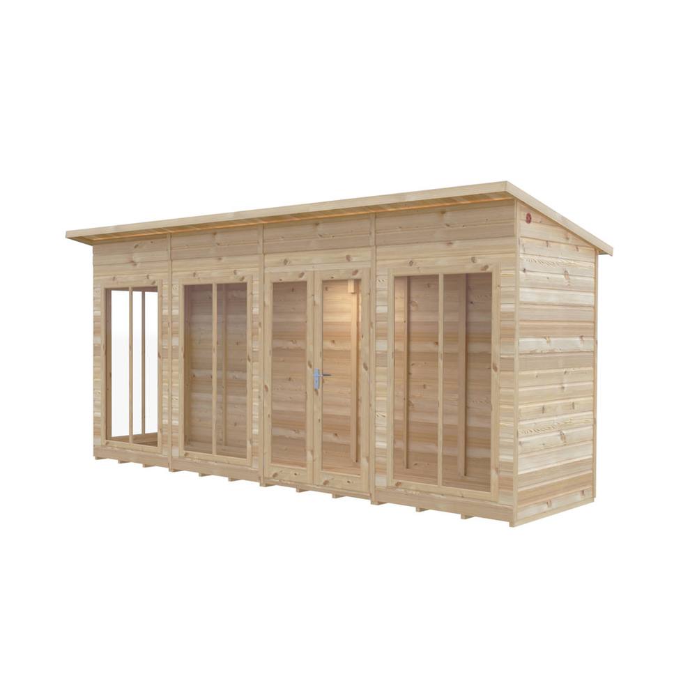 Shires Lela 16x4 Summerhouse - L125.8 x W476 x H229.9 cm in Light Brown 2