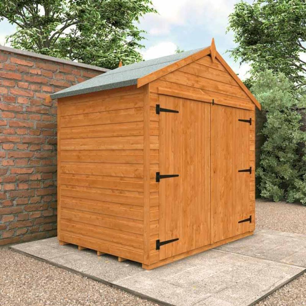 Buttercup Farm 4x6 Flex Apex Bike Shed 12mm Flex - L123.8 x W175 x H195.3 cm in Burnt Orange 5