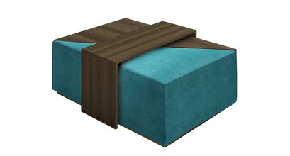Astaire Modular Coffee Table Set Footstool in Neptune Smart Velvet - sofa.com