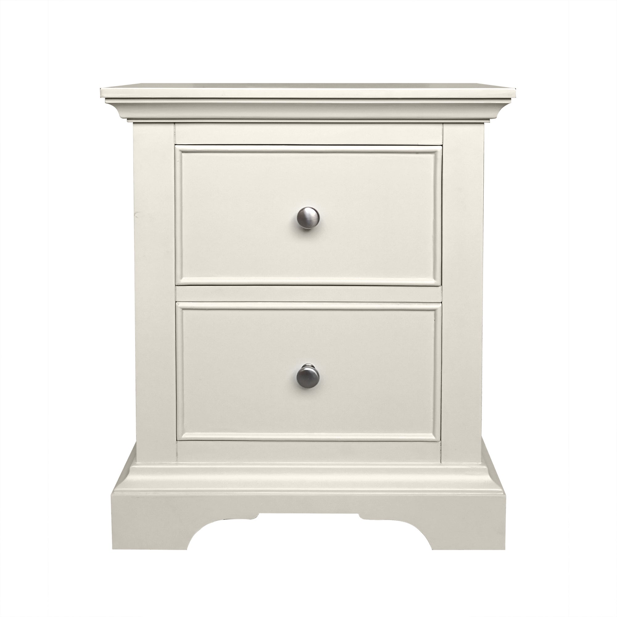 Charlotte 2 Drawer Bedside White