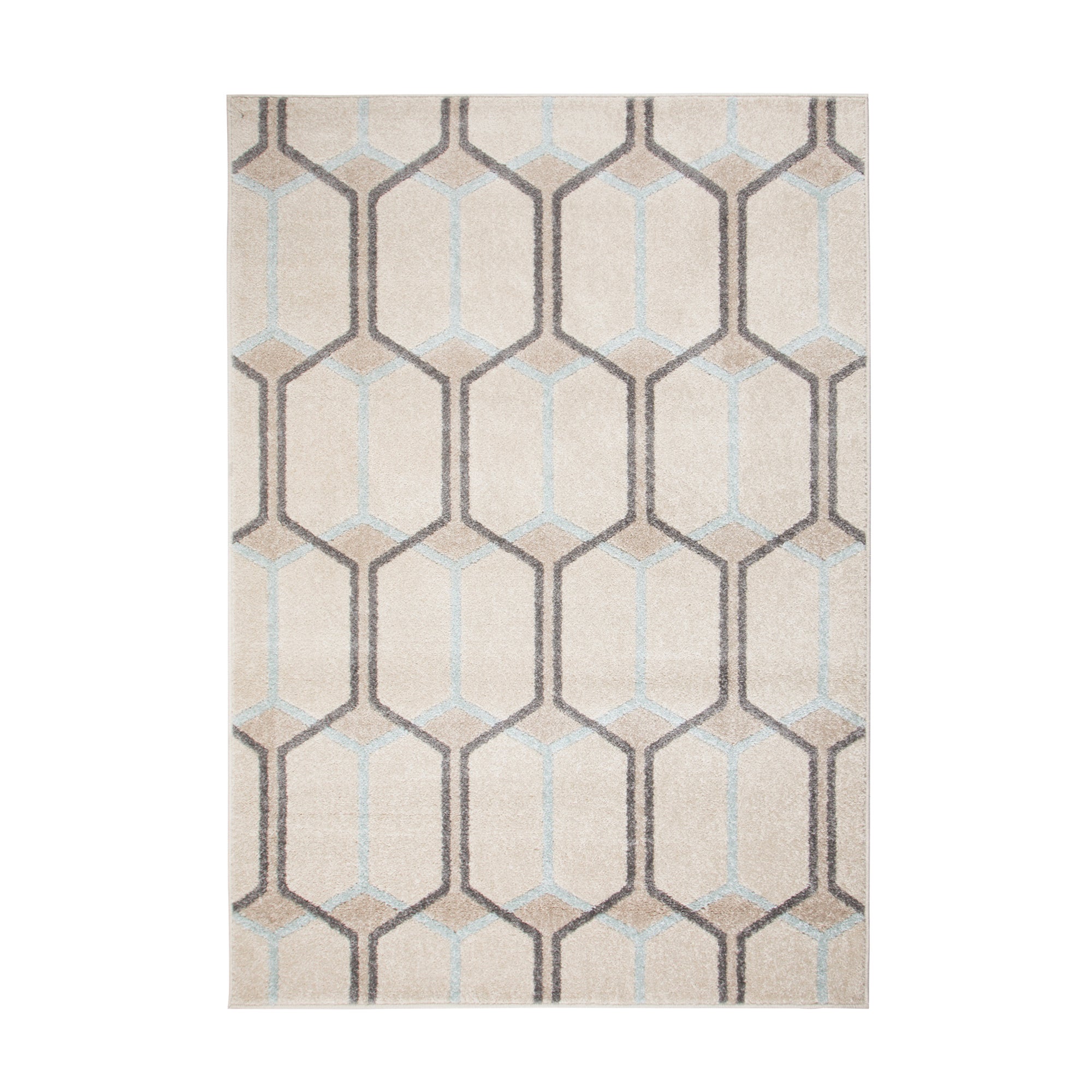 Urban Trellis Rug Grey, Blue and Pink