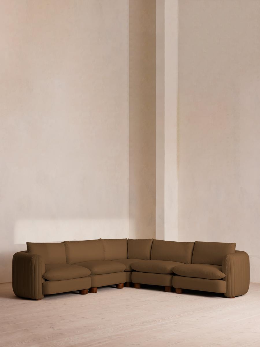 Vivienne Modular Corner Sofa, Linen, Ochre
