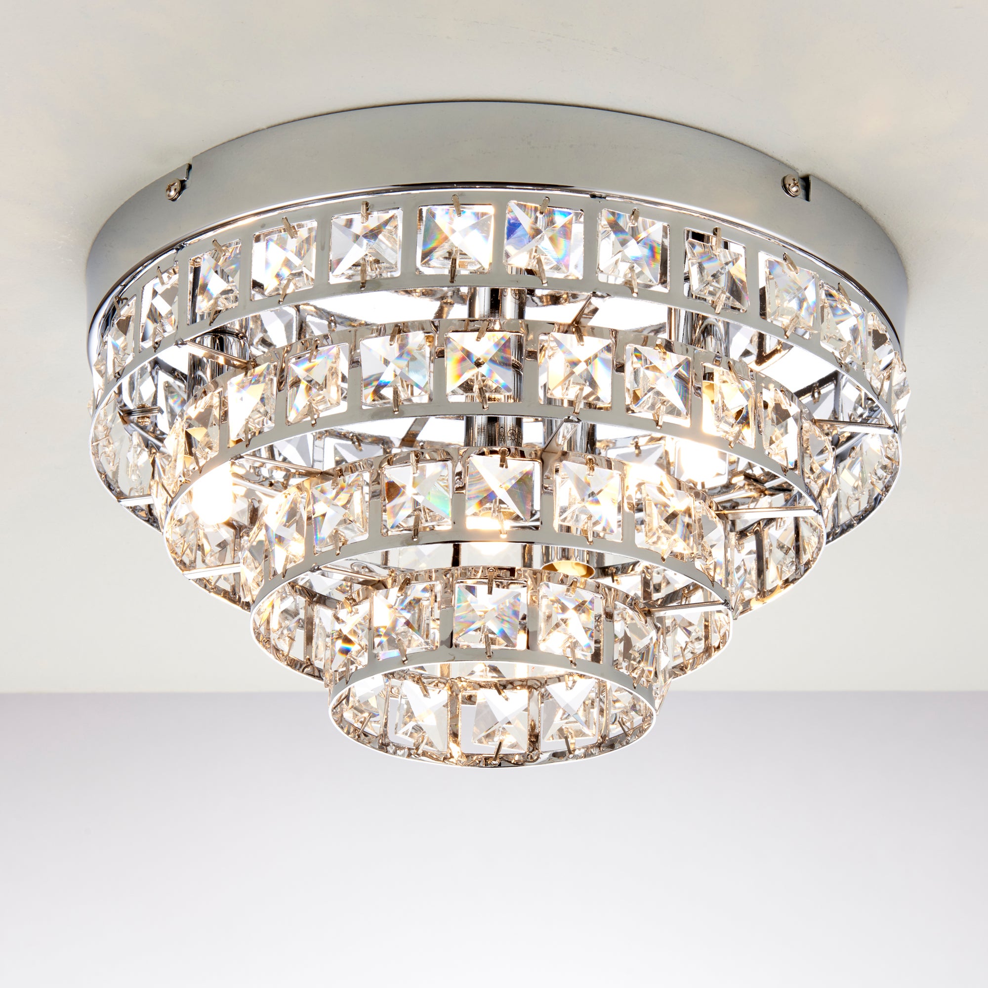 Vogue Motown 4 Light Flush Ceiling Fitting Chrome