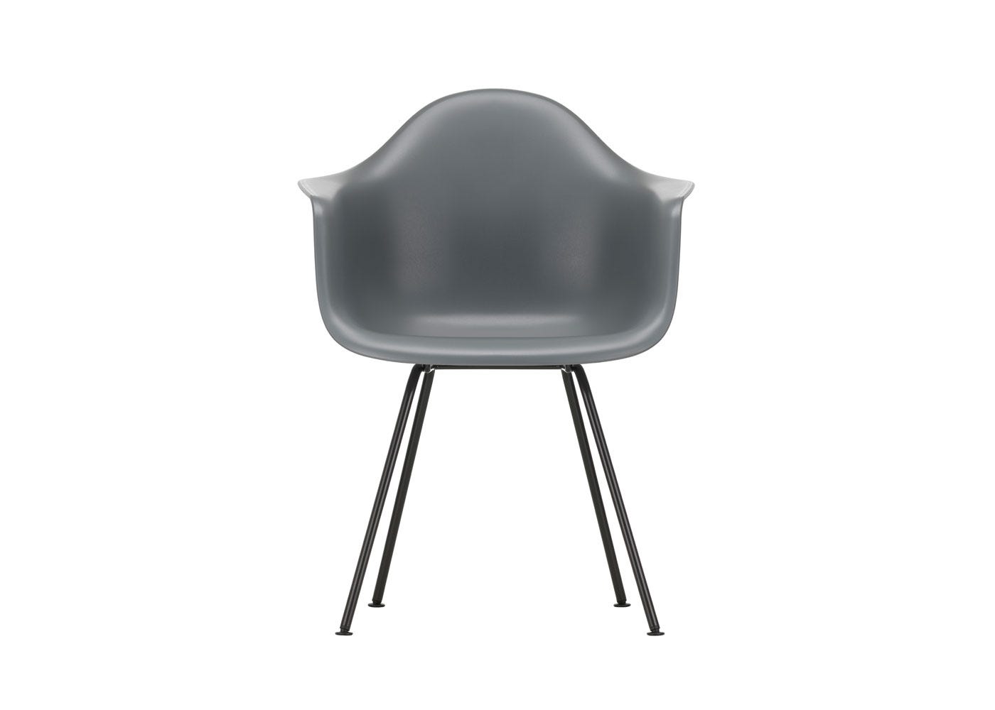 Vitra Eames DAX Armchair New Height Granite Grey Basic Dark Powder Coated Base