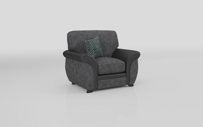 ScS Living Grey Kadie Fabric Standard Chair