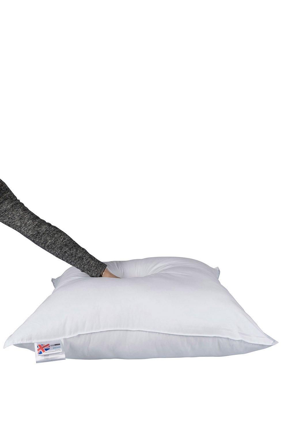 Homescapes Microfibre Euro Continental Square Pillow - 80cm x 80cm (32"x32") in White 2