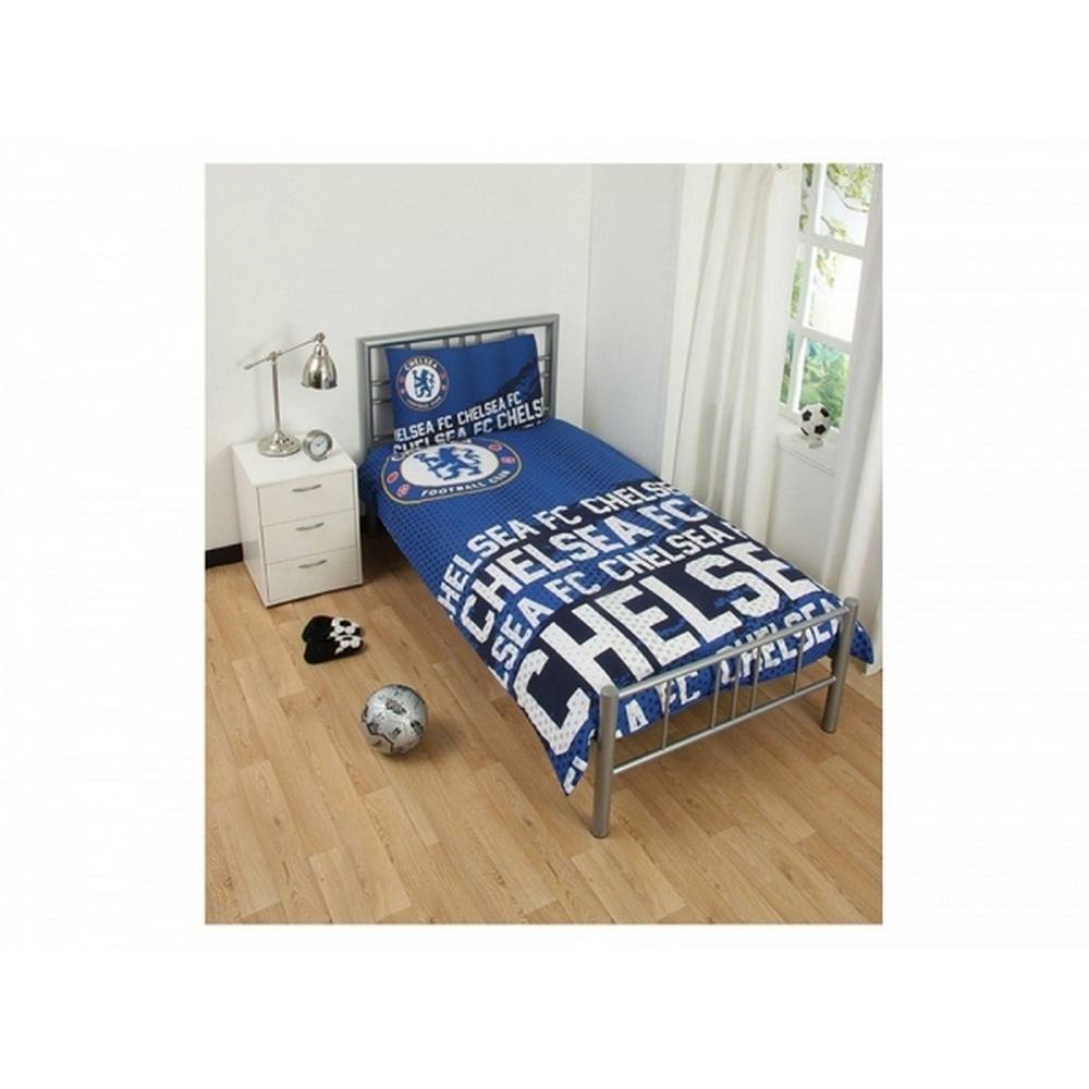 Chelsea FC Single Duvet & Pillow Case Set Impact Design in Blue