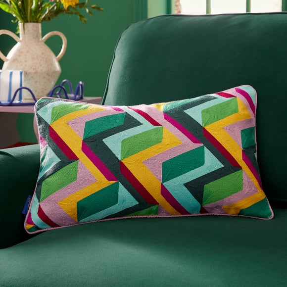 Sophie Robinson Zig Zag Cotton Rectangle Cushion