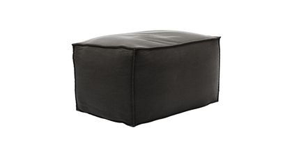 Isaac Small Rectangular Footstool in Battleship Grey Smart Cotton - sofa.com