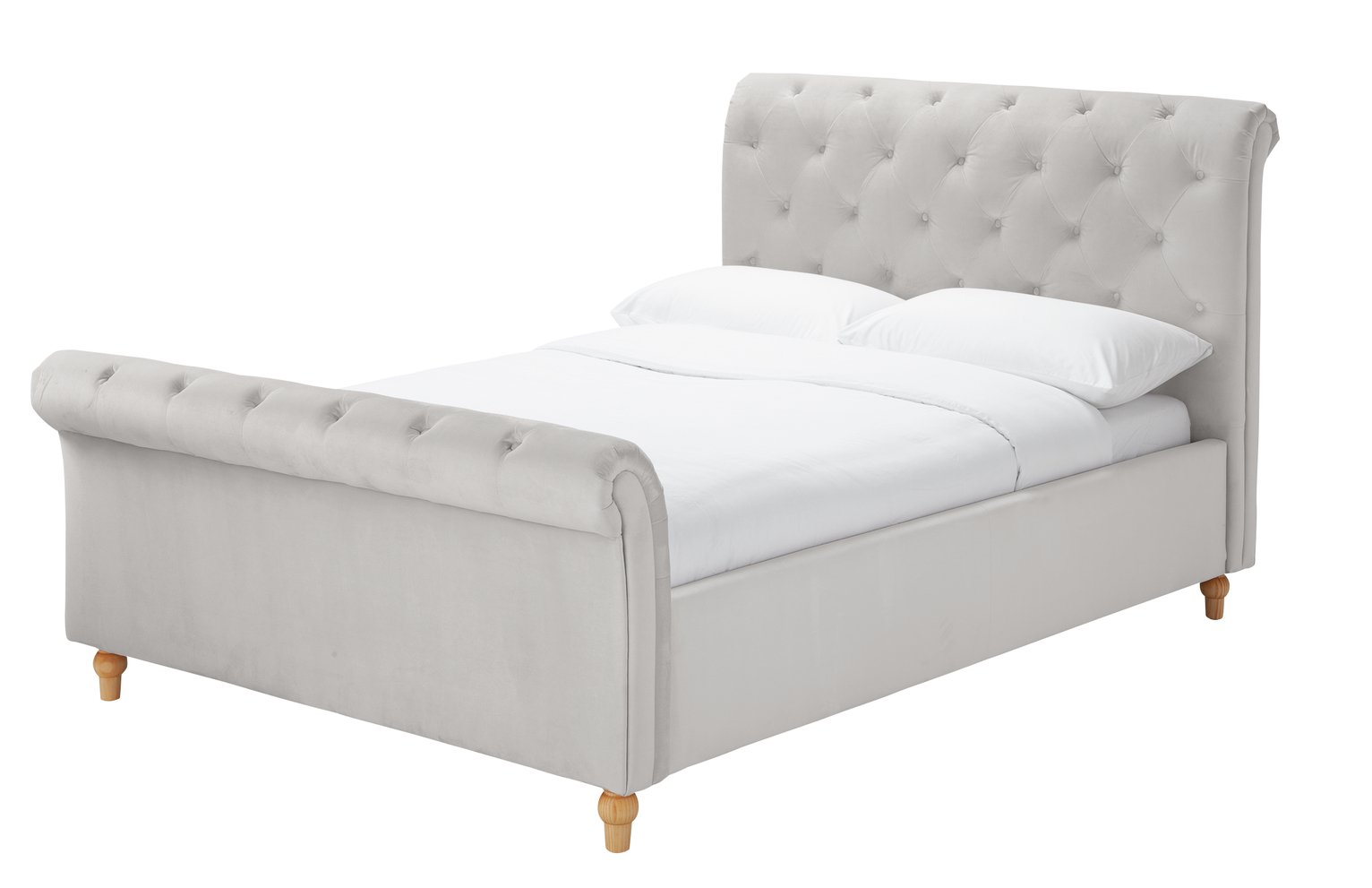 Argos Home Harrogate Double Bed Frame - Silver