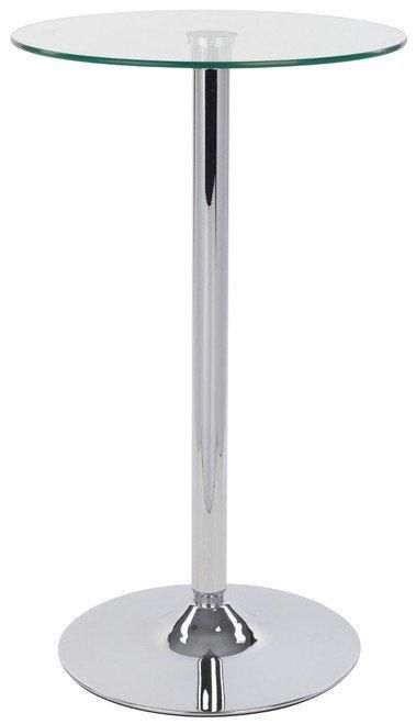 netfurniture Cipi Tall Poseur Table Round Clear Glass