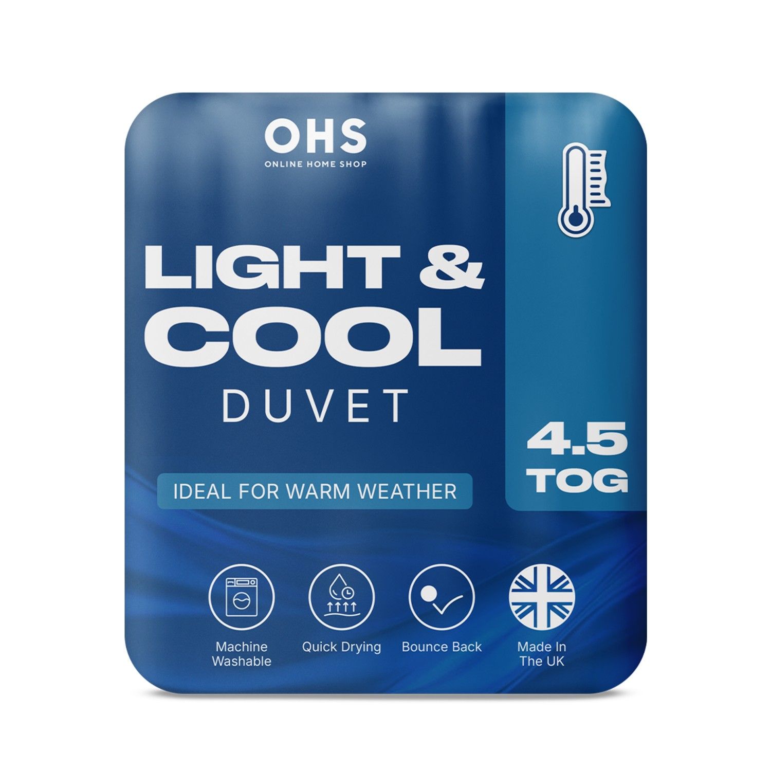 OHS Essentials 4.5 Tog Duvet Summer Quilt in White