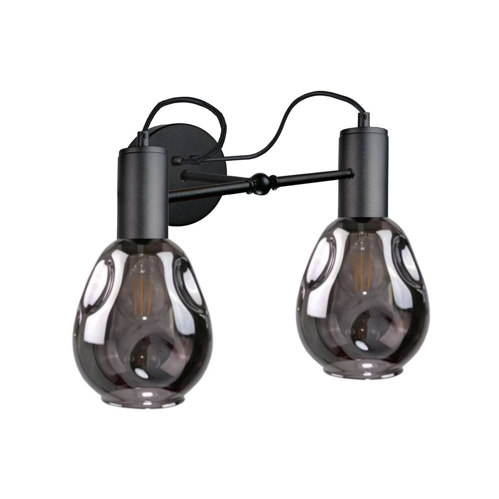 Netlighting Kari Wall Lamp Black 25cm 2x E27