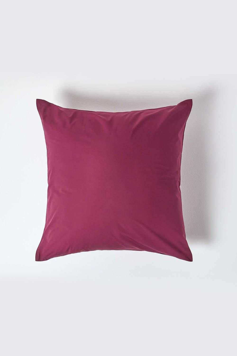 Homescapes Continental Egyptian Cotton Pillowcase 200 TC, 60 x 60 cm in Plum