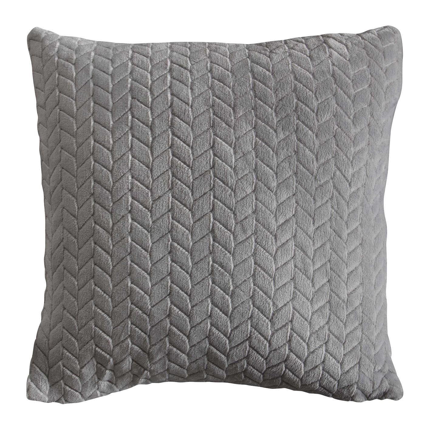 Silver Chevron Cushion