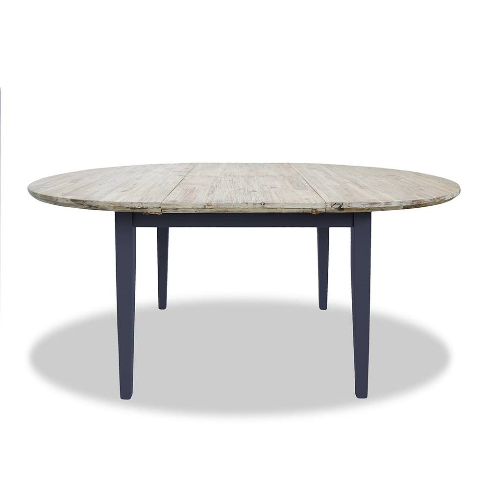 Statement Furniture Florence Round Oval Extendable Kitchen Dining Table in Navy
