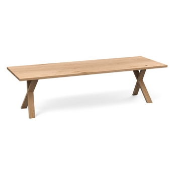 Heal's Oslo Table 280x90cm Blonde Oak Straight Edge Not Filled