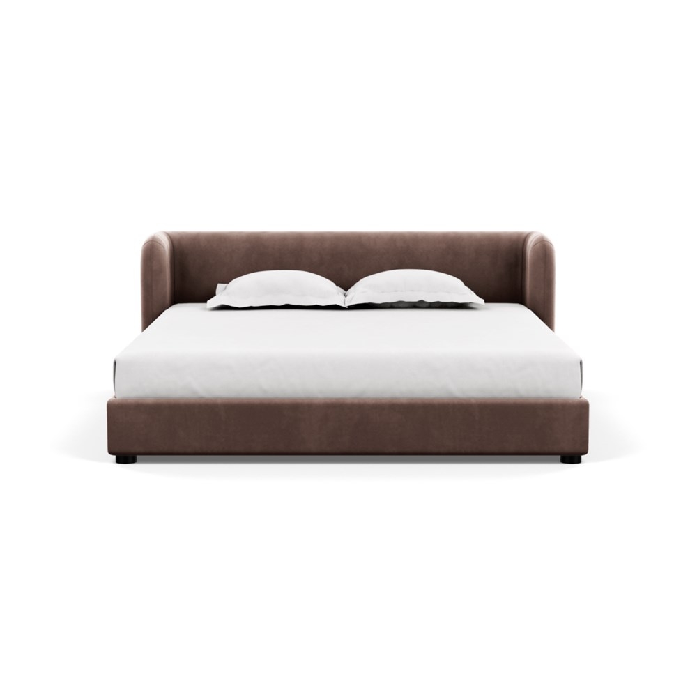 Heal's Group Bed Super King Velvet Mink