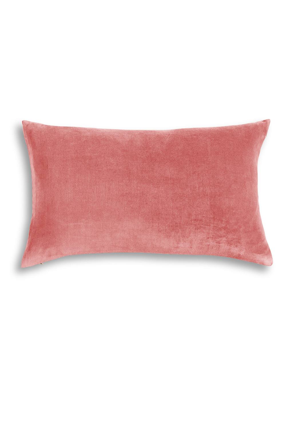 CHRISTY Luxury Filled Velvet 'Jaipur' Rectangle Cushions in Dark Pink