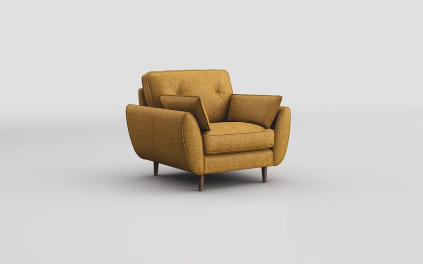 Yellow Fabric Saiano Armchair