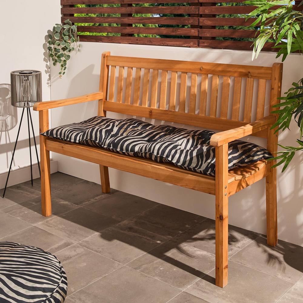 OHS Animal Print 2 Seater Outdoor Bench Cushion Garden Furniture Seat