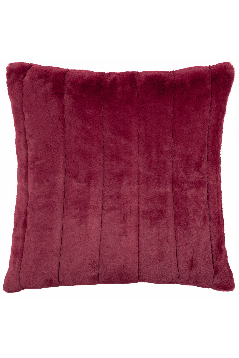 Paoletti Empress Alaskan Faux Fur Cushion in Red