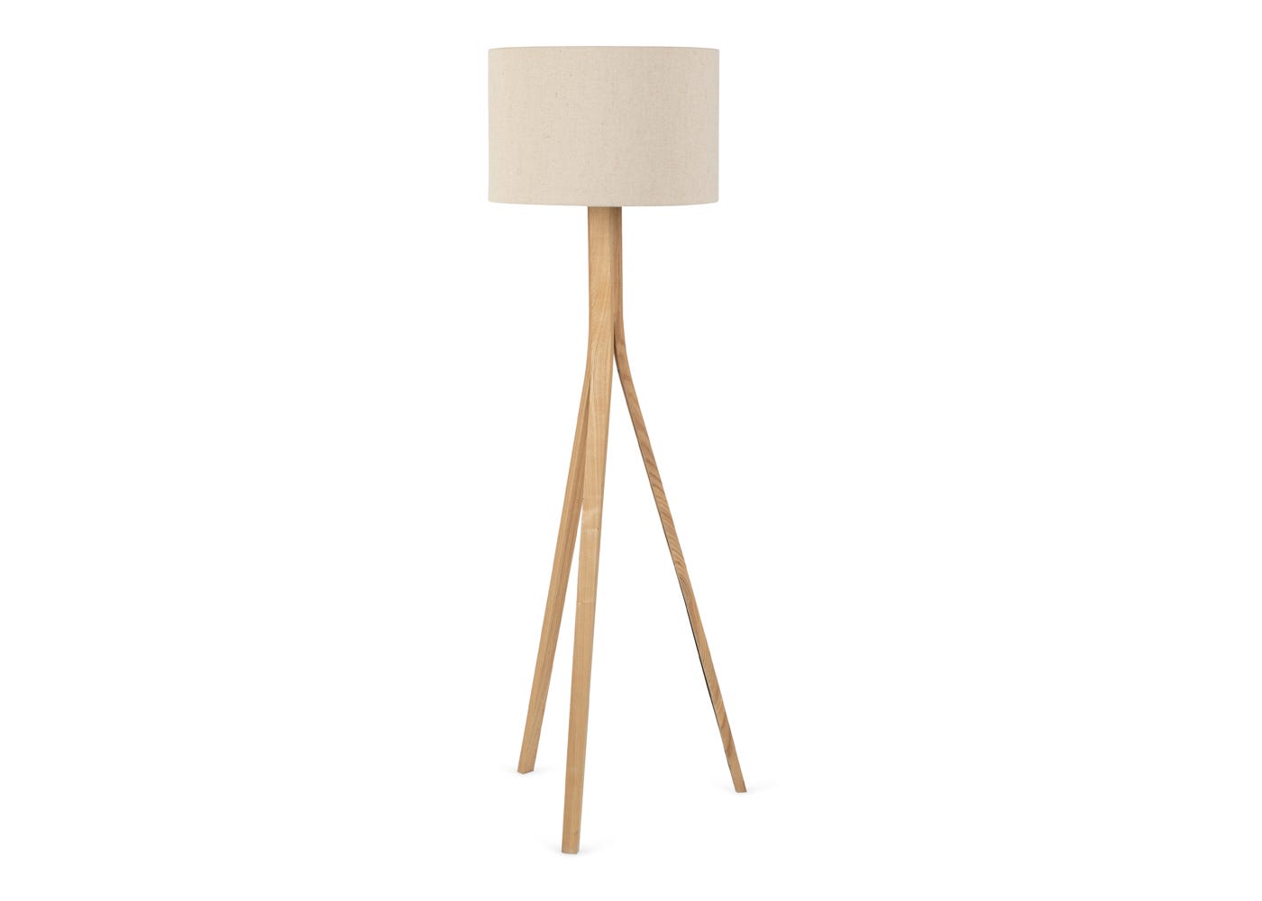 Heal's Baxter Wooden Floor Lamp with Shade Ash