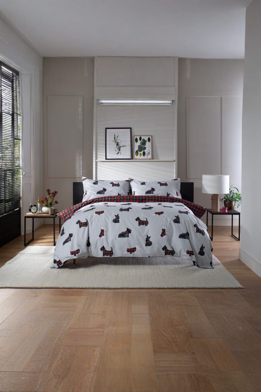 The Lyndon Company Hattie 100% Cotton Duvet Cover Set - Dog Print Bedding | Deyongs 1846 in Grey