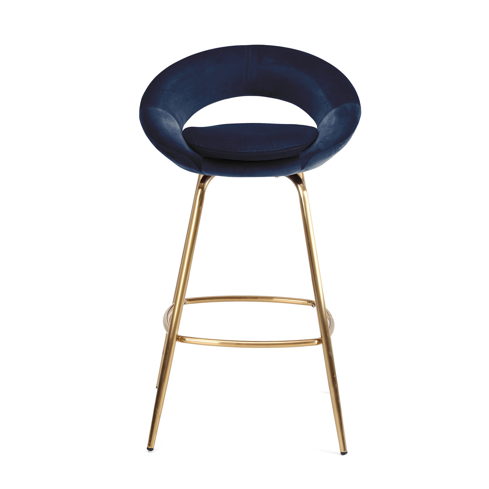 Stella Velvet Bar Stool Midnight (Blue)