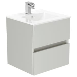 Newland Pearl Basin Suspended Double Drawer Unit - 500mm