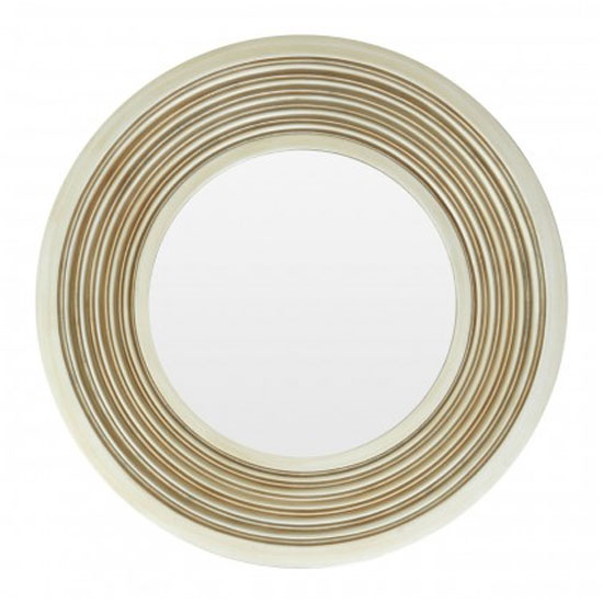 Sinai Art Deco Design Wall Bedroom Mirror In Warm Gold Frame