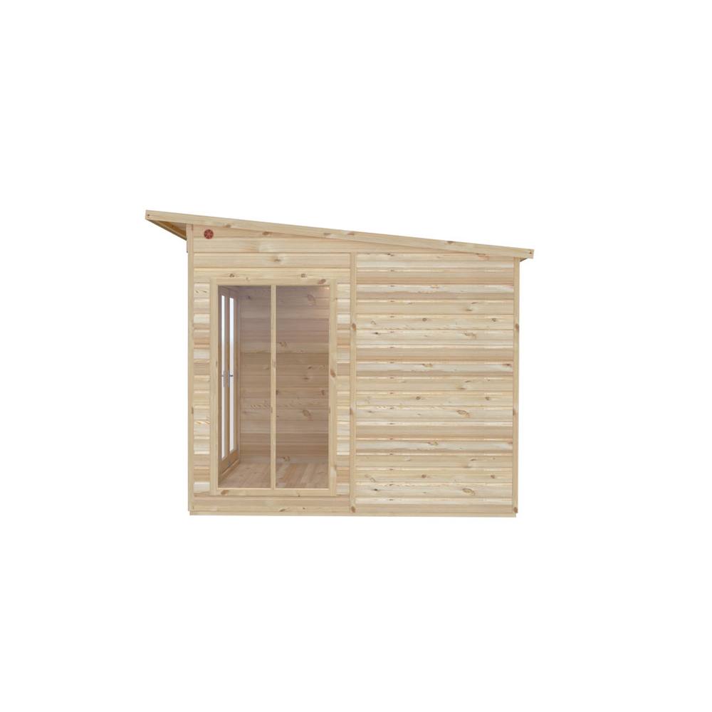 Shires Lela 12 x 8 Summerhouse including Storage - L244.8 x W357 x H227.5 cm in Light Brown 5