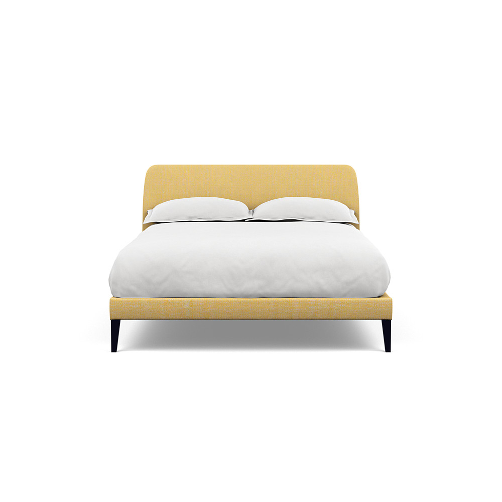 Heal's Wallis Bedstead Double Tejo Recycled Ochre Black Feet