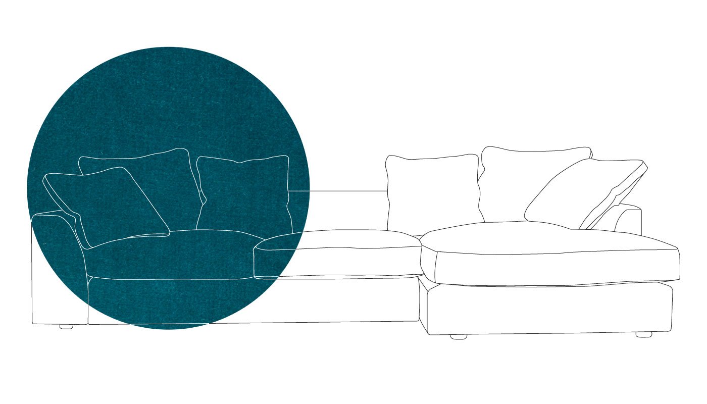 Heal's Cumulus Right Hand Facing Corner Sofa In Velvet