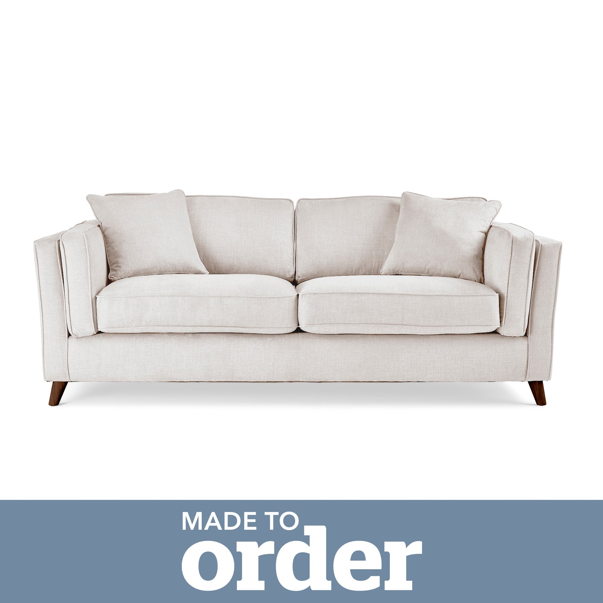 Arabella 3 Seater Sofa Brushed Plain Fabric Brushed Plain Silk