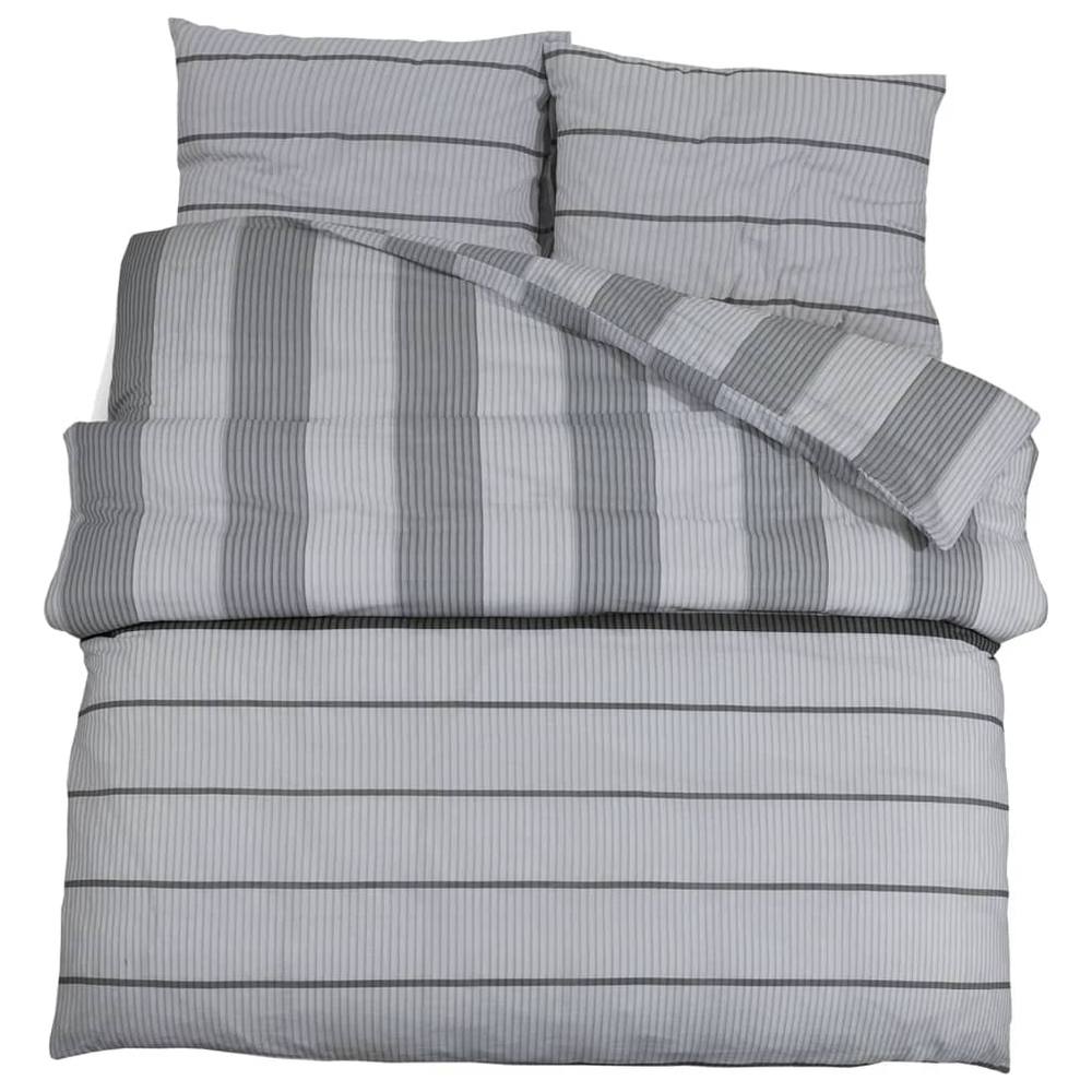 Berkfield Home Duvet Cover Set Grey 200x200 cm Cotton