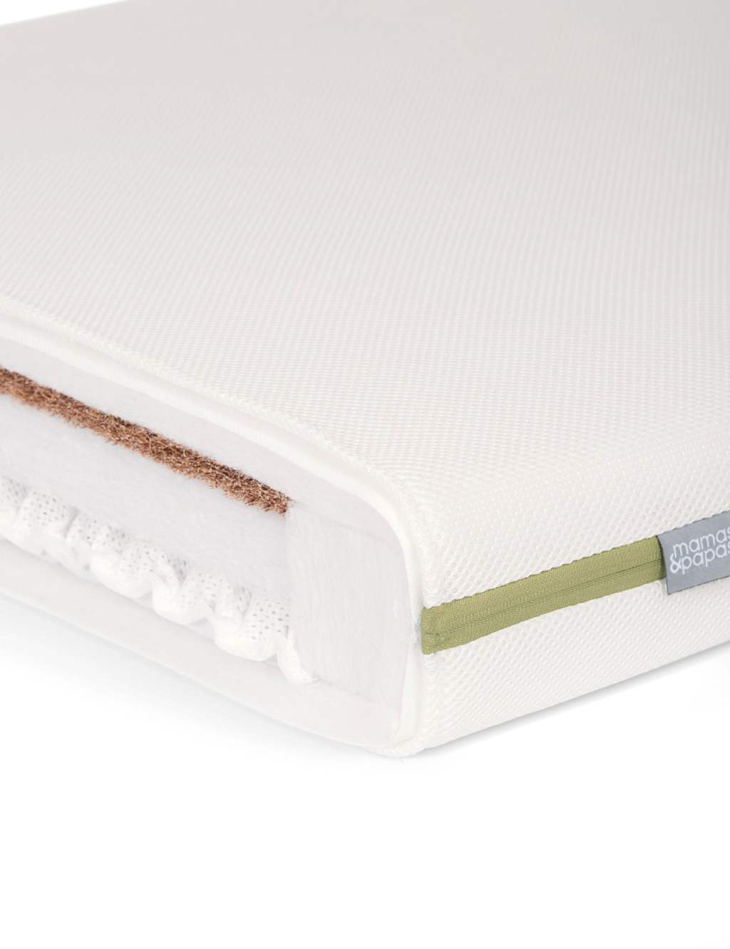 Mamas & Papas Premium Dual Core+ Cot and Small Cotbed Mattress White