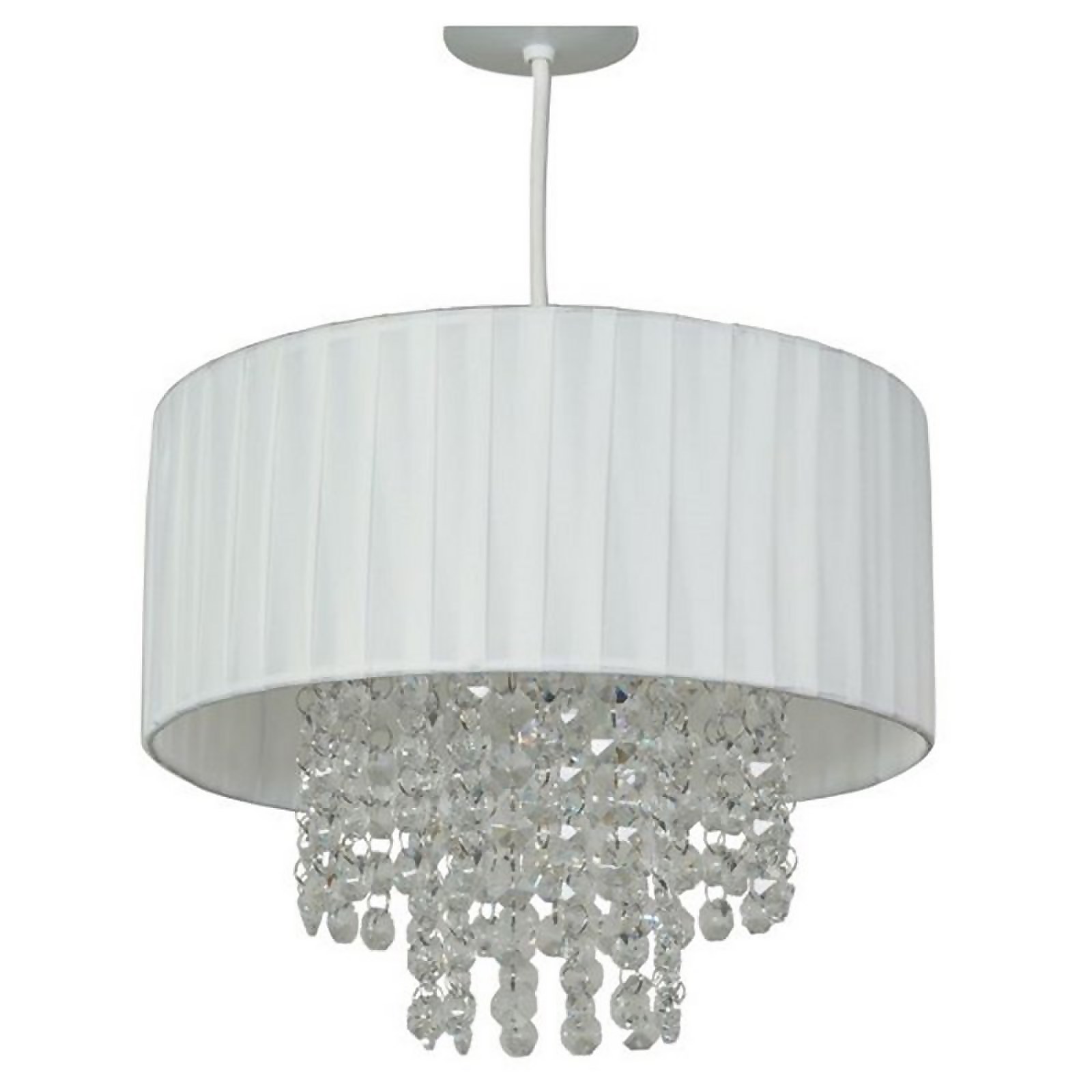 Lenore White Pleated Shadelier