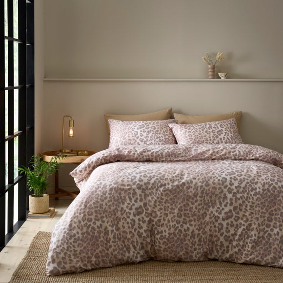 Animal Print Sateen Duvet Cover & Pillowcase Set