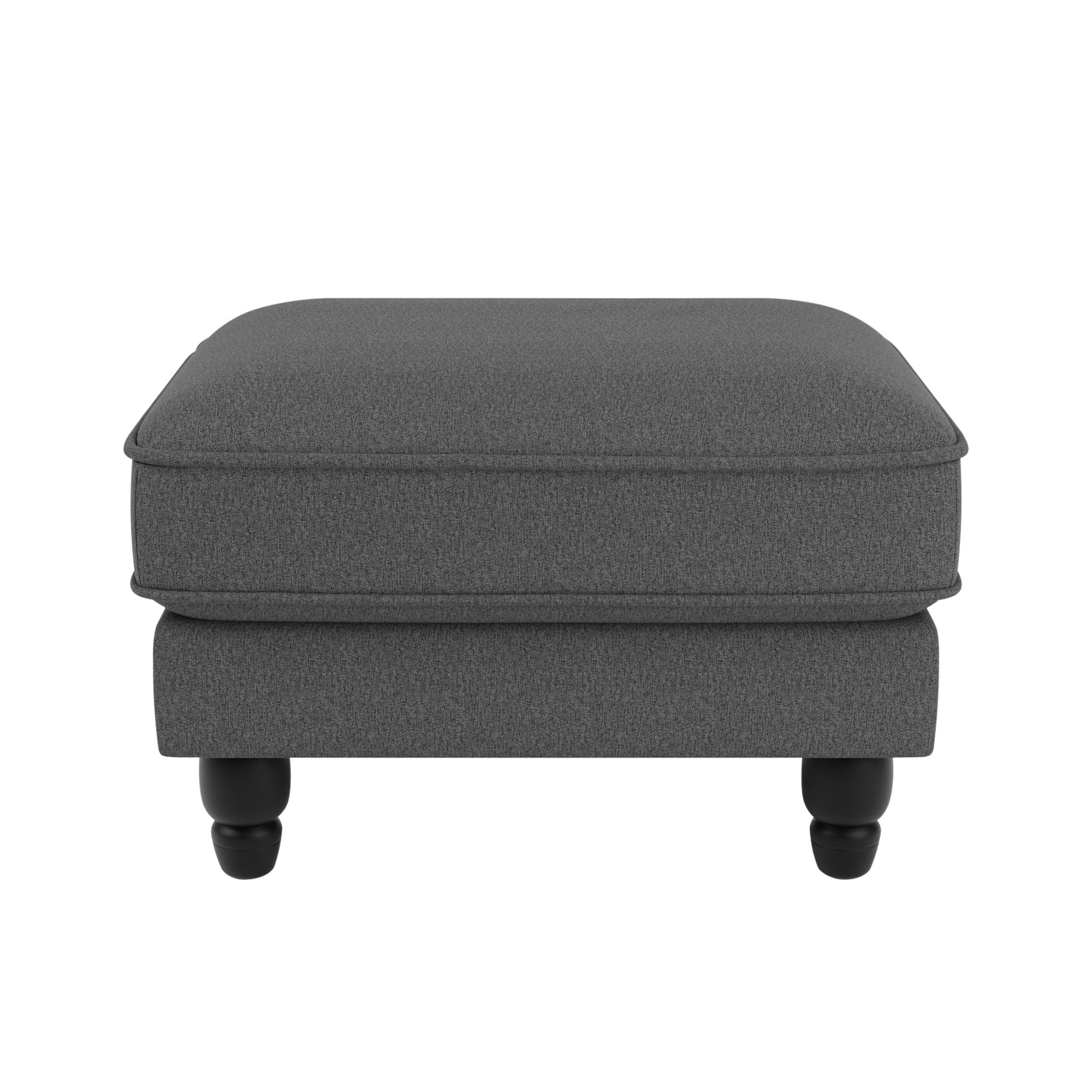 Beatrice Fabric Footstool Charcoal