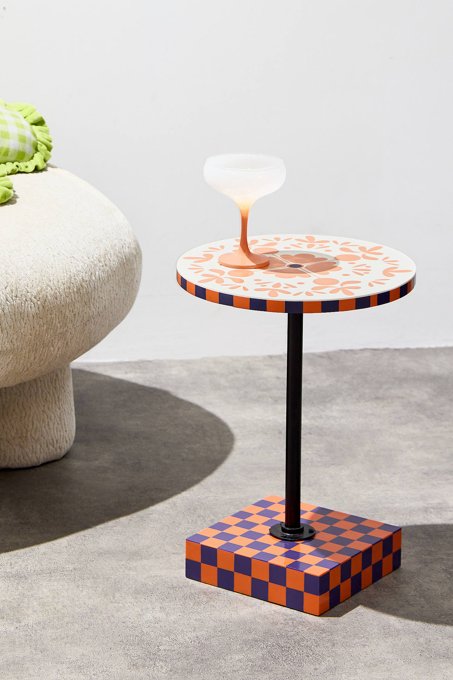 Tiled Resin Side Table - Pink