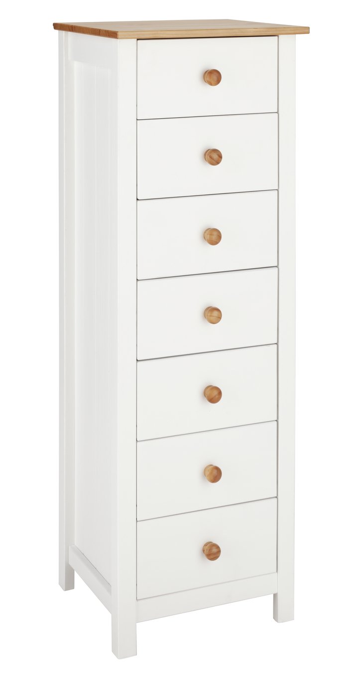Argos Home Scandinavia 7 Drawer Tallboy - Two Tone