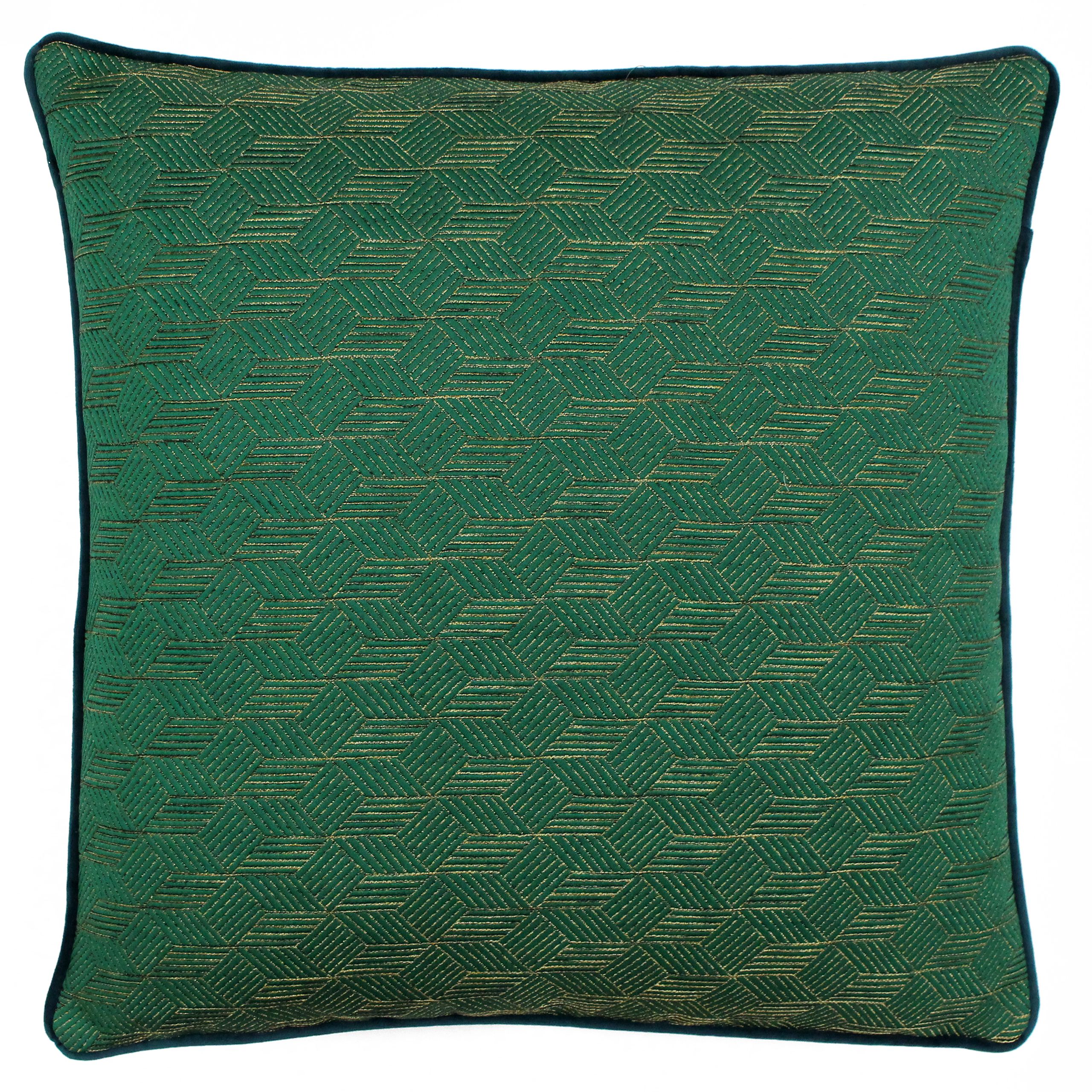 Paoletti Chiswick Jacquard Cushion in Emerald