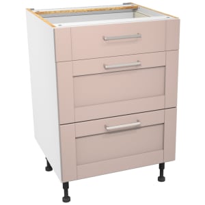 Wickes Ohio Dusky Pink Shaker Drawer Unit - 600mm