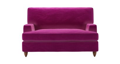 Isla Loveseat Sofabed in Peony Cotton Matt Velvet - sofa.com