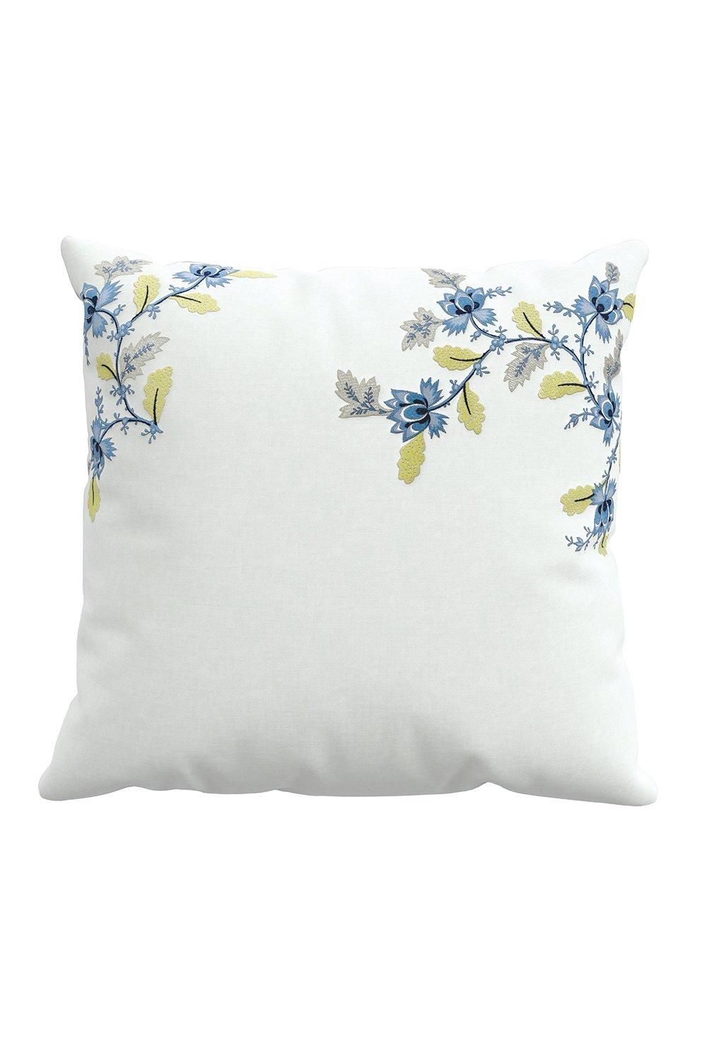 Sanderson 'Enys Garden' Square Pillowcase Pair in White