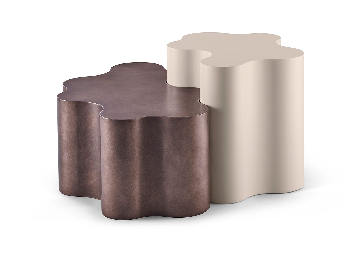 Saba Italia Teatro Magico Low Table Set Nude & Coral Brown