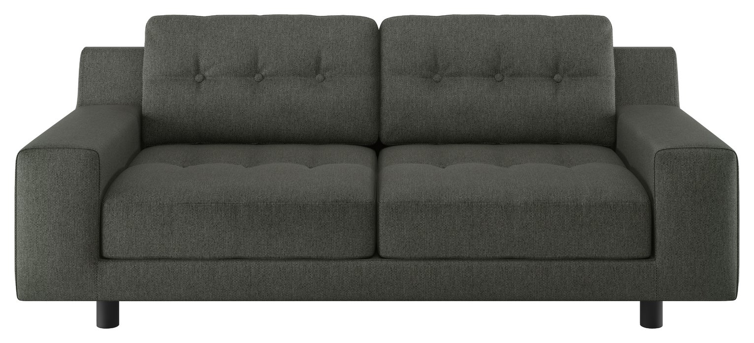 Habitat Hendricks 2 Seater Fabric Sofa - Charcoal