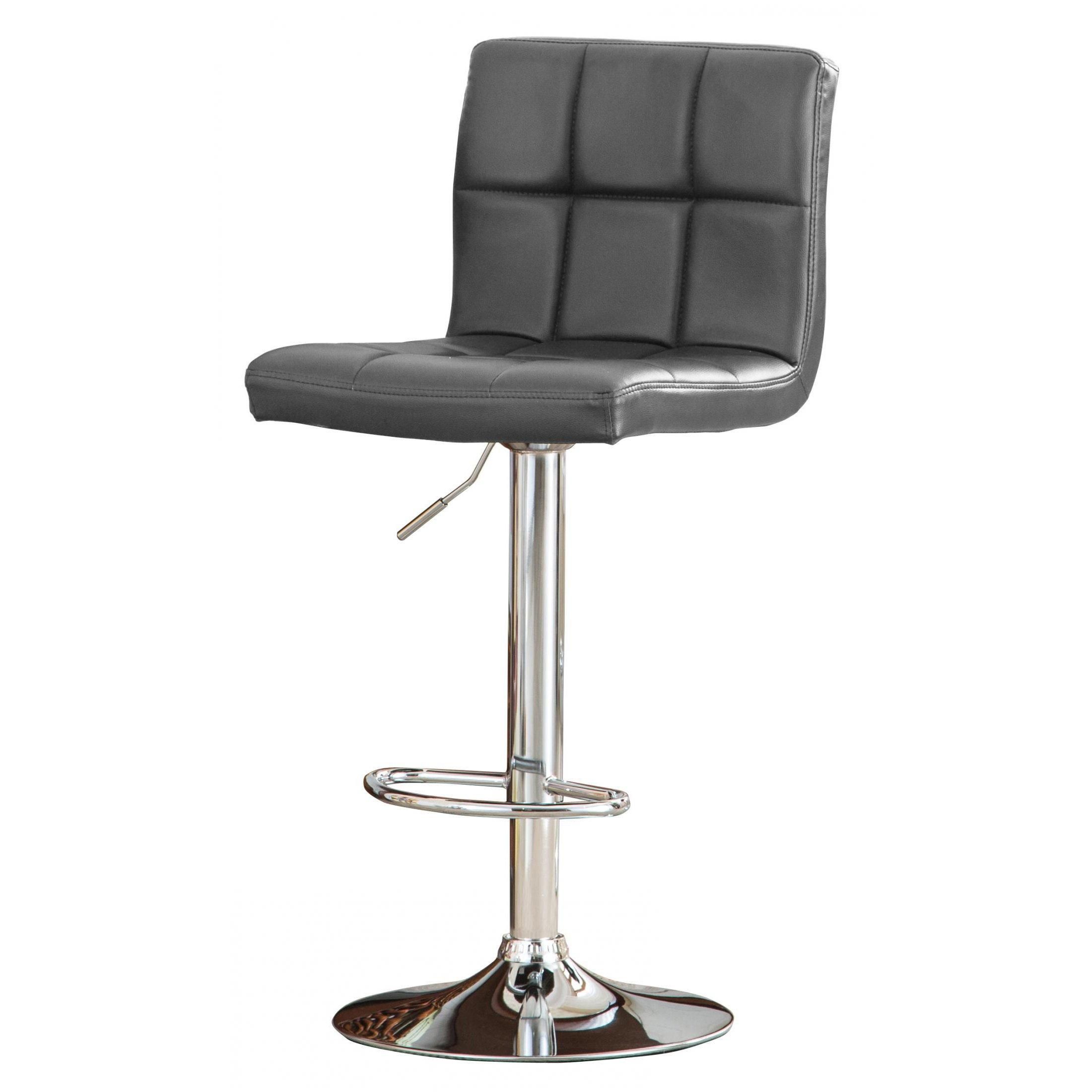 netfurniture Subic Bar Stool PU Chrome & Grey (2's)