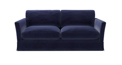 Otto 2.5 Seat Sofa Bed in Prussian Blue Cotton Matt Velvet - sofa.com